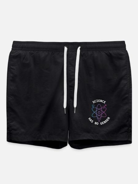 Science has no gender for women and men - Swim Trunks - black