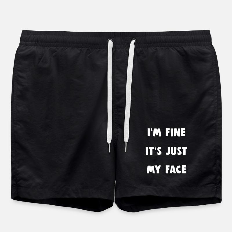 I'm fine - Swim Trunks - black