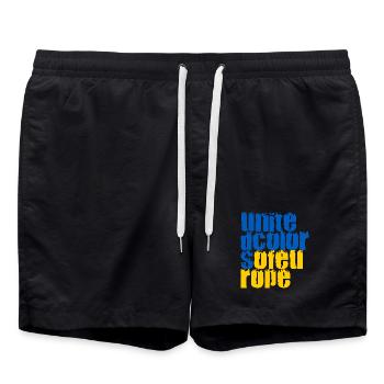 Couleurs unies de l’Europe - Short de bain - noir - Devant - AI Model Male 185 light (185cm)