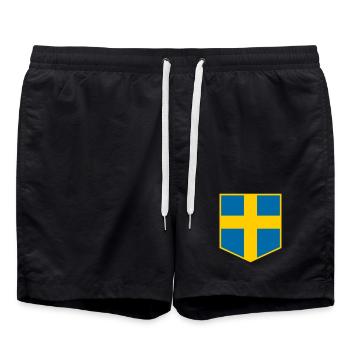 Suède - Short de bain - noir - Devant - AI Model Male 185 light (185cm)