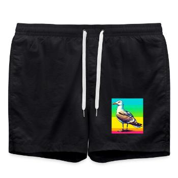 mouette - Short de bain - noir - Devant - AI Model Male 185 light (185cm)