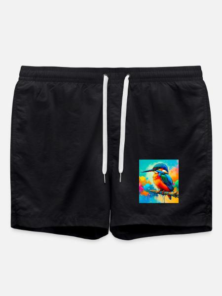 Eisvogel - Badeshorts - Schwarz