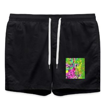 Neon City Vibes - Short de bain - noir - Devant - AI Model Male 185 light (185cm)