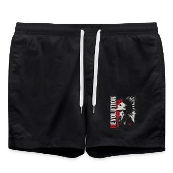 Punk Rock Girl Revolution - Swim Trunks - black - Front - AI Model Male 185 light (185cm)