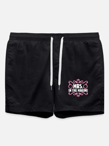 JGA Team Braut Junggesellinnenabschied - Badeshorts - Schwarz
