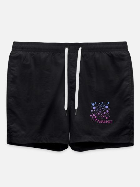 Om Namaste Gradient Kreisdesign - Badeshorts - Schwarz