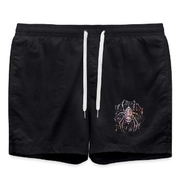 Araignée squelette - Short de bain - noir - Devant - AI Model Male 185 light (185cm)