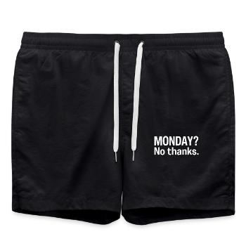 Lundi? Non merci - Short de bain - noir - Devant - AI Model Male 185 light (185cm)