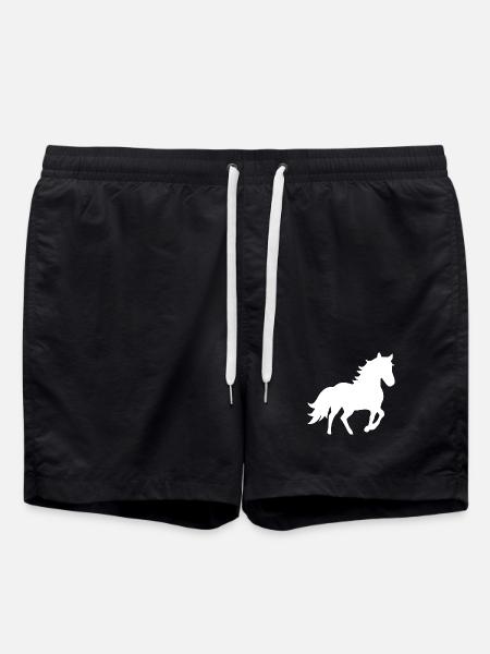 Heste Silhuetter T-shirt Gift Rider - Badeshorts - sort