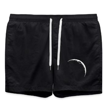 Croissant de Lune, Lune Céleste - Short de bain - noir - Devant - AI Model Male 185 light (185cm)