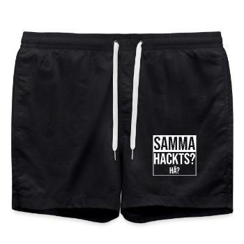 samma hacks hä - Short de bain - noir - Devant - AI Model Male 185 light (185cm)