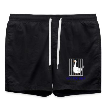 Goose – Wurde zu albern - Badeshorts - Schwarz - Vorne - AI Model Male 185 light (185cm)
