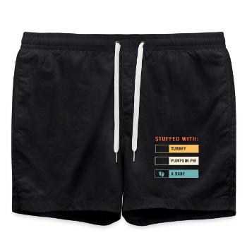 Thanksgiving Gender Reveal Future Maman - Short de bain - noir - Devant - AI Model Male 185 light (185cm)