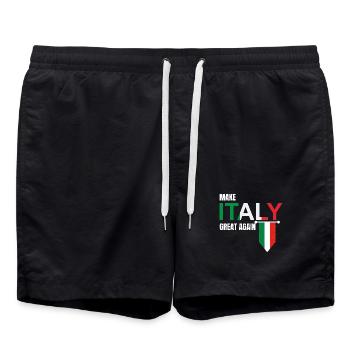 Rendre l’Italie Grande à nouveau - Short de bain - noir - Devant - AI Model Male 185 light (185cm)