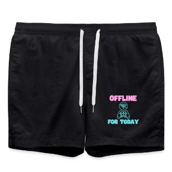 Offline For Today Neon Gamer - Badeshorts - Schwarz - Vorne - AI Model Male 185 light (185cm)