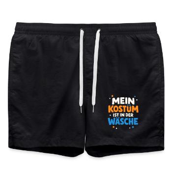 Mon costume est dans la blanchisserie Carnaval Carnaval - Short de bain - noir - Devant - AI Model Male 185 light (185cm)
