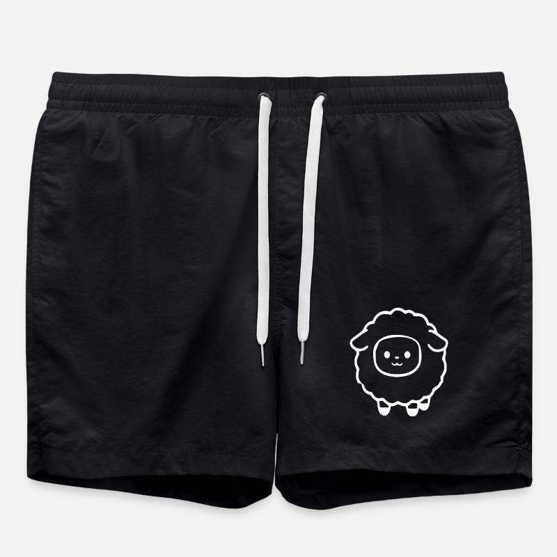 Sheep Sheep Lamb - Swim Trunks - black