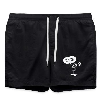 Be a Voice, Not an Echo - Badeshorts - Schwarz - Vorne - AI Model Male 185 light (185cm)