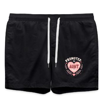 Tante 2026 Tante 2026 Befördert zu Tante 2026 - Badeshorts - Schwarz - Vorne - AI Model Male 185 light (185cm)