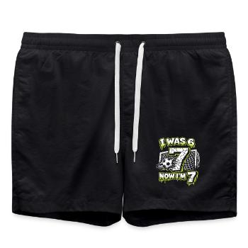 67 Cadeau d’anniversaire de Six Sept Football Boy - Short de bain - noir - Devant - AI Model Male 185 light (185cm)