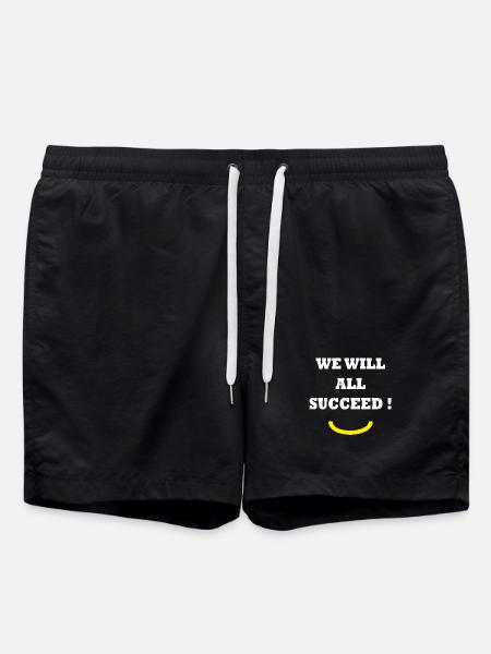 WE WILL ALL SUCCEED! - Swim Trunks - black