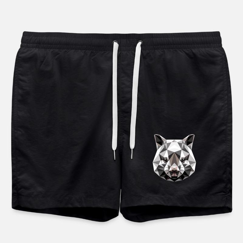 Wombat Australien Pungdyr Sød Wombat - Badeshorts - sort