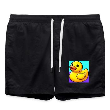 Ente Ente Ente Ente Ente - Badeshorts - Schwarz - Vorne - AI Model Male 185 light (185cm)