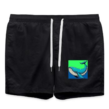 Wal - Badeshorts - Schwarz - Vorne - AI Model Male 185 light (185cm)