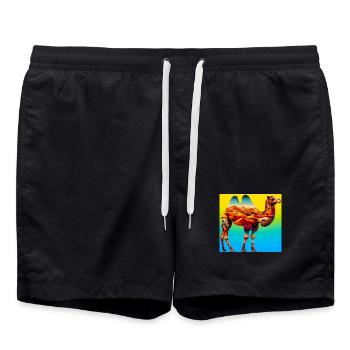chameau - Short de bain - noir - Devant - AI Model Male 185 light (185cm)