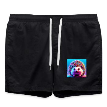 Igel - Badeshorts - Schwarz - Vorne - AI Model Male 185 light (185cm)