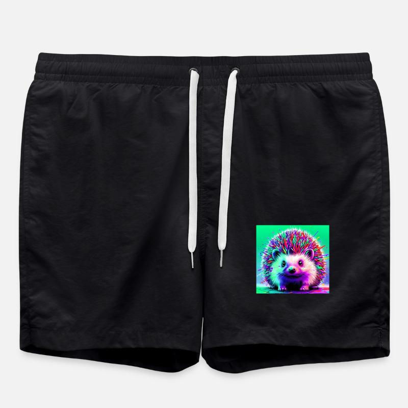 hedgehog - Swim Trunks - black