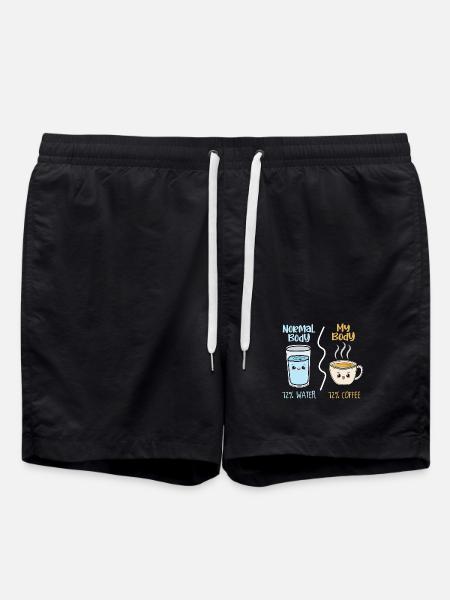 Coffee vs water 72% - Swim Trunks - black
