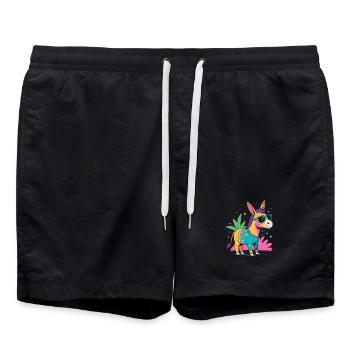 Donkey Festive Rainbow Sunglasses - Swim Trunks - black - Front - AI Model Male 185 light (185cm)