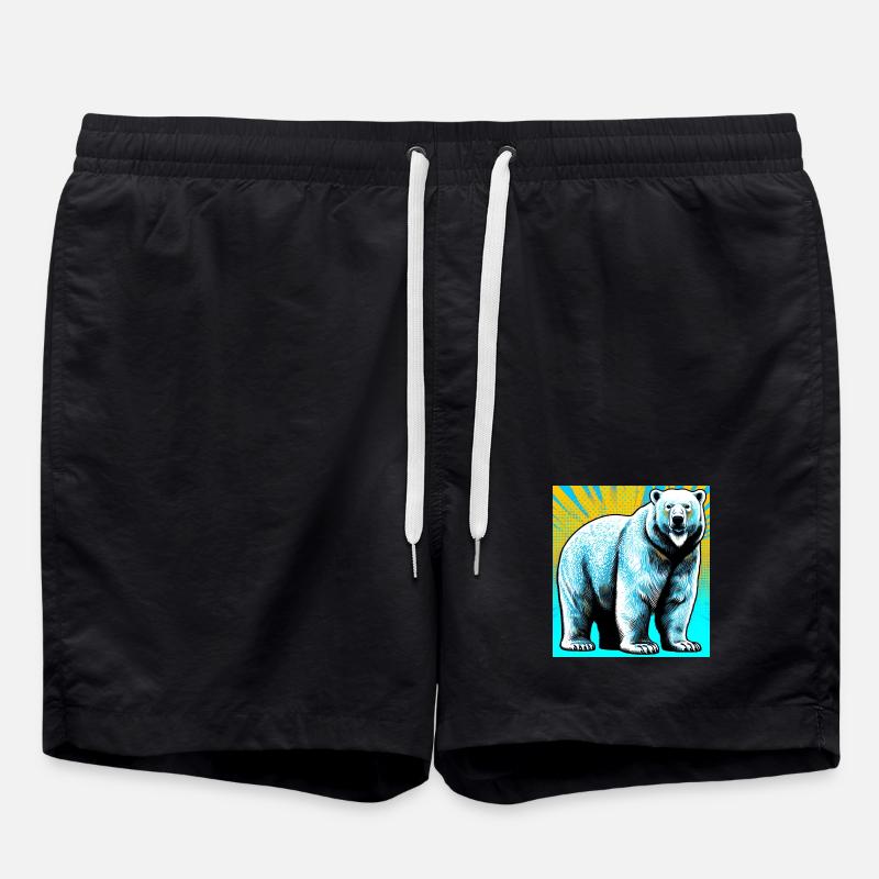 ours blanc - Short de bain - noir