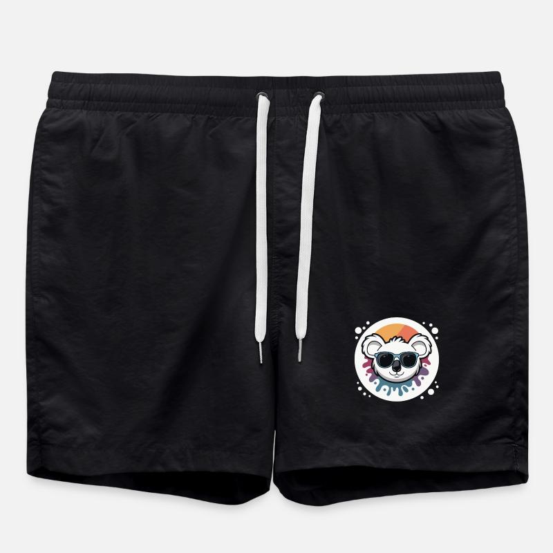 Solarkoala in Farbbrille - Badeshorts - Schwarz