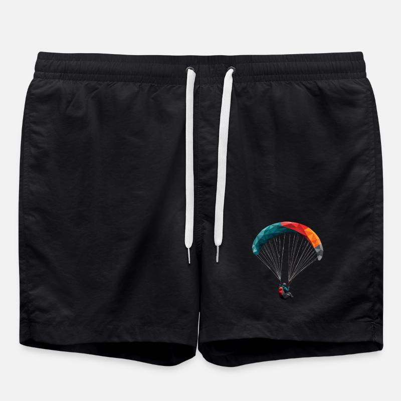 Geometric Paraglider Panodesign - Swim Trunks - black