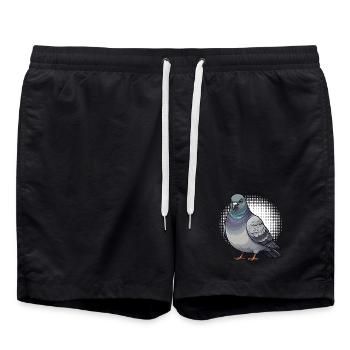 Pigeon pigeons pigeon fancier pigeon fancier - Swim Trunks - black - Front - AI Model Male 185 light (185cm)
