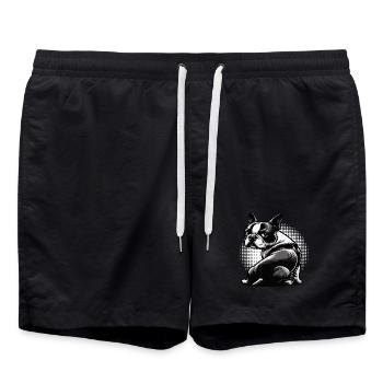 Boston Terrier Propriétaire de Boston Terrier Bostie - Short de bain - noir - Devant - AI Model Male 185 light (185cm)