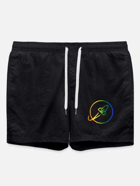 Rocket Rainbow Orbit - Swim Trunks - black