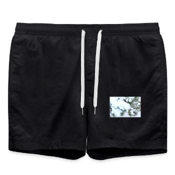 7 - Badeshorts - Schwarz - Vorne - AI Model Male 185 light (185cm)