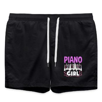 Cadeau pour musicien piano piano : idée cadeau - Short de bain - noir - Devant - AI Model Male 185 light (185cm)
