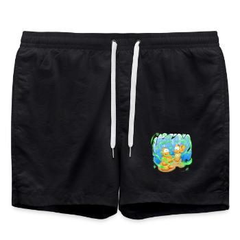 Amis de l’Orbe Néon - Short de bain - noir - Devant - AI Model Male 185 light (185cm)