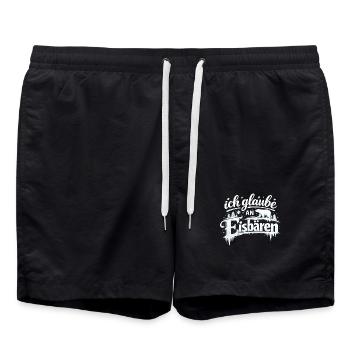 Ich glaube an Eisbären, späthi, Sarah - Badeshorts - Schwarz - Vorne - AI Model Male 185 light (185cm)