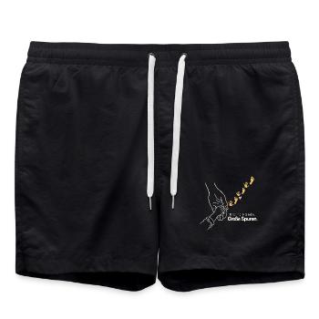 Erzieherin Tagesmutter Geschenk Abschied - Badeshorts - Schwarz - Vorne - AI Model Male 185 light (185cm)
