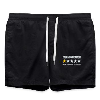 Disembarkation Awful Would Not Recommend - Cruise - Short de bain - noir - Devant - AI Model Male 185 light (185cm)