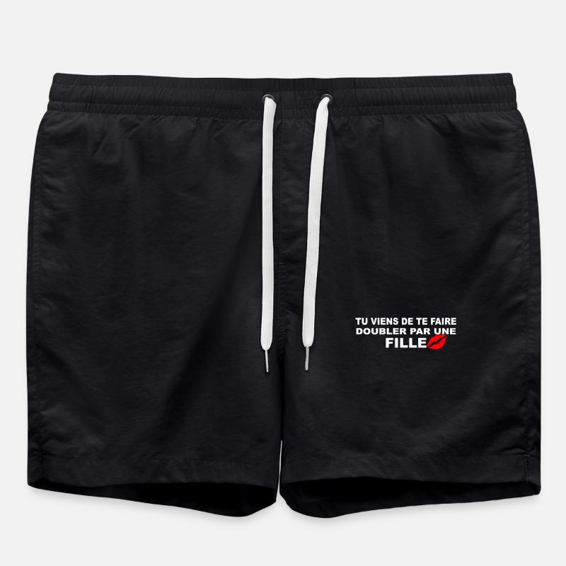 Humorous car sticker - Swim Trunks - black