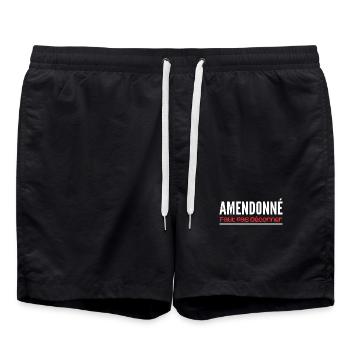 Amended, don't mess around - Swim Trunks - black - Front - AI Model Male 185 light (185cm)