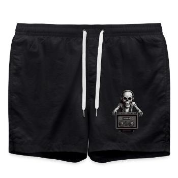 Skull Musicien - Short de bain - noir - Devant - AI Model Male 185 light (185cm)