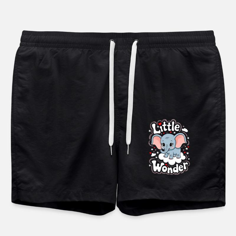 Little Wonder Elephant Child - Swim Trunks - black