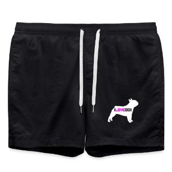J’ADORE DOX Dog Fan Propriétaire Cool Citations Dictons - Short de bain - noir - Devant - AI Model Male 185 light (185cm)